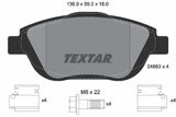 TEXTAR Bremžu uzliku kompl., Disku bremzes 2488301