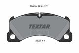 TEXTAR Комплект тормозных колодок, дисковый тормоз 2500701