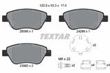 TEXTAR Комплект тормозных колодок, дисковый тормоз 2509501
