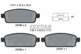 TEXTAR Комплект тормозных колодок, дисковый тормоз 2509602
