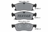 TEXTAR Комплект тормозных колодок, дисковый тормоз 2519002