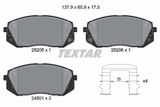 TEXTAR Комплект тормозных колодок, дисковый тормоз 2520501