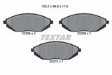 TEXTAR Комплект тормозных колодок, дисковый тормоз 2526801