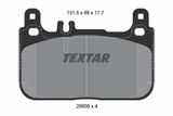 TEXTAR Комплект тормозных колодок, дисковый тормоз 2550501