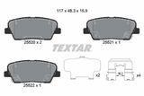 TEXTAR Комплект тормозных колодок, дисковый тормоз 2552001