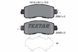 TEXTAR Комплект тормозных колодок, дисковый тормоз 2558101