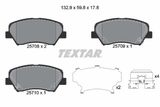TEXTAR Комплект тормозных колодок, дисковый тормоз 2570801