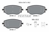 TEXTAR Комплект тормозных колодок, дисковый тормоз 2618801
