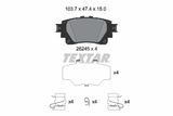 TEXTAR Комплект тормозных колодок, дисковый тормоз 2624501