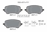 TEXTAR Комплект тормозных колодок, дисковый тормоз 2627101