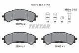 TEXTAR Комплект тормозных колодок, дисковый тормоз 2630001
