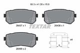 TEXTAR Комплект тормозных колодок, дисковый тормоз 2643701
