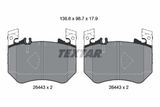 TEXTAR Комплект тормозных колодок, дисковый тормоз 2644301