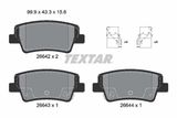 TEXTAR Комплект тормозных колодок, дисковый тормоз 2664201