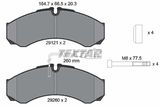 TEXTAR Комплект тормозных колодок, дисковый тормоз 2912113