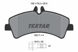 TEXTAR Комплект тормозных колодок, дисковый тормоз 2921702