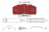 TEXTAR Комплект тормозных колодок, дисковый тормоз 2934001