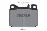 TEXTAR Комплект тормозных колодок, дисковый тормоз 2958105