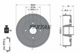 TEXTAR Тормозной барабан 94019700