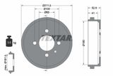 TEXTAR Тормозной барабан 94022700