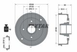 TEXTAR Тормозной барабан 94023600