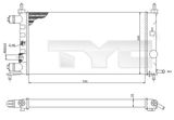 TYC Радиатор, охлаждение двигателя 725-0025-R
