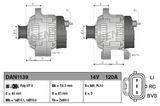DENSO Генератор DAN1139