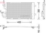 DENSO Конденсатор, кондиционер DCN20037