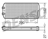 DENSO Värmeväxlare, kupévärmare DRR07005