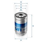 UFI Топливный фильтр 24.529.00