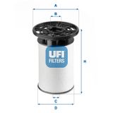UFI Топливный фильтр 26.076.01