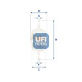 UFI Топливный фильтр 31.012.00