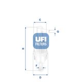 UFI Топливный фильтр 31.013.00