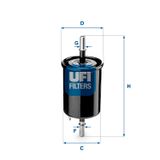 UFI Топливный фильтр 31.843.00