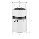 UFI Hüdraulikafilter,roolimine 80.016.00