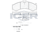 ICER Комплект тормозных колодок, дисковый тормоз 141126-700