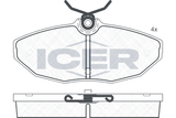 ICER Комплект тормозных колодок, дисковый тормоз 181546