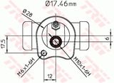 TRW Колесный тормозной цилиндр BWC115