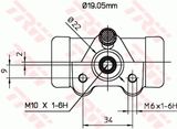 TRW Jarrusylinteri BWD127