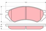 TRW Комплект тормозных колодок, дисковый тормоз GDB1005