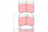 TRW Комплект тормозных колодок, дисковый тормоз GDB1029