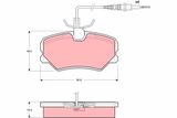 TRW Комплект тормозных колодок, дисковый тормоз GDB1039