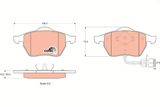 TRW Комплект тормозных колодок, дисковый тормоз GDB1049