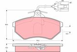 TRW Комплект тормозных колодок, дисковый тормоз GDB1057
