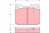 TRW Комплект тормозных колодок, дисковый тормоз GDB1103