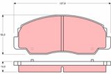 TRW Комплект тормозных колодок, дисковый тормоз GDB1134