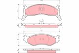 TRW Комплект тормозных колодок, дисковый тормоз GDB1158