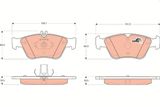TRW Комплект тормозных колодок, дисковый тормоз GDB1205