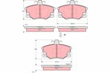 TRW Комплект тормозных колодок, дисковый тормоз GDB1223