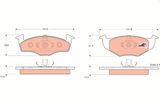 TRW Комплект тормозных колодок, дисковый тормоз GDB1274